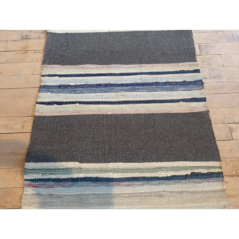 Antique Imported Swedish HandMade Rag Rug Runner (24‎ x 196 inches )